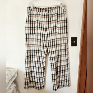 BP neutral plaid pull on trousers size XL